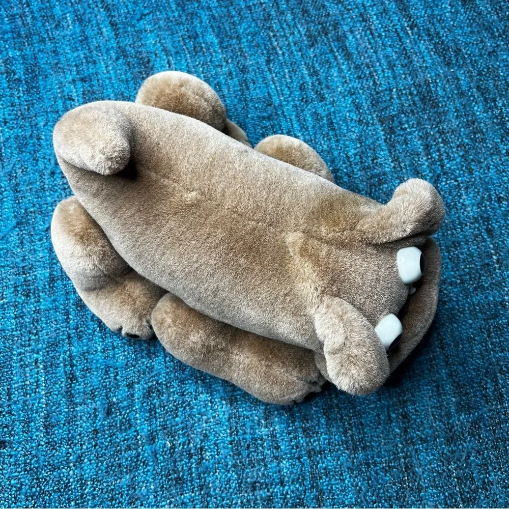 Vtg 1985 United American Novelty Derpy Big Eye Bull Dog Stuffed Animal Plush